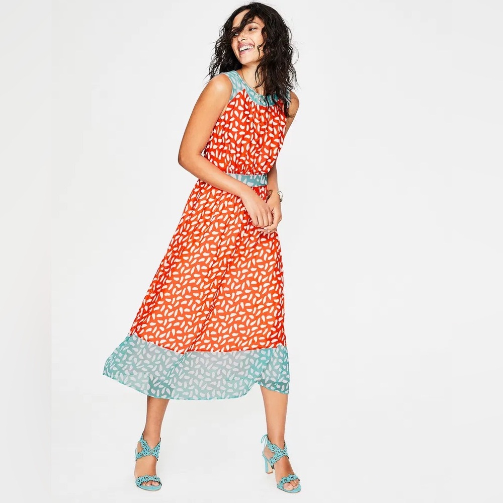 Boden Sylvie Brushstroke Dress Size 10